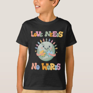 Camiseta Amor Não Precisa De Palavras Autismo Sensibilizaçã