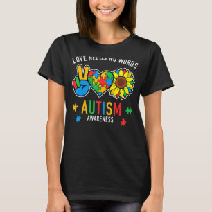 Camiseta Amor Não Precisa De Palavras Autismo Sensibilizaçã