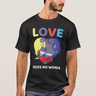Camiseta Amor Não Precisa De Palavras Autismo Sensibilizaçã