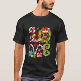 Camiseta Amor Natal Chihuahua Vestindo o cachorro do Papai 