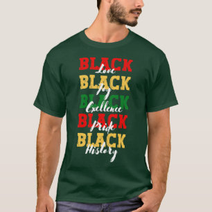 Camiseta Amor negro alegria negra excelência negra orgulho 