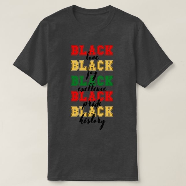 Camiseta Amor negro alegria negra excelência negra orgulho  (Frente do Design)