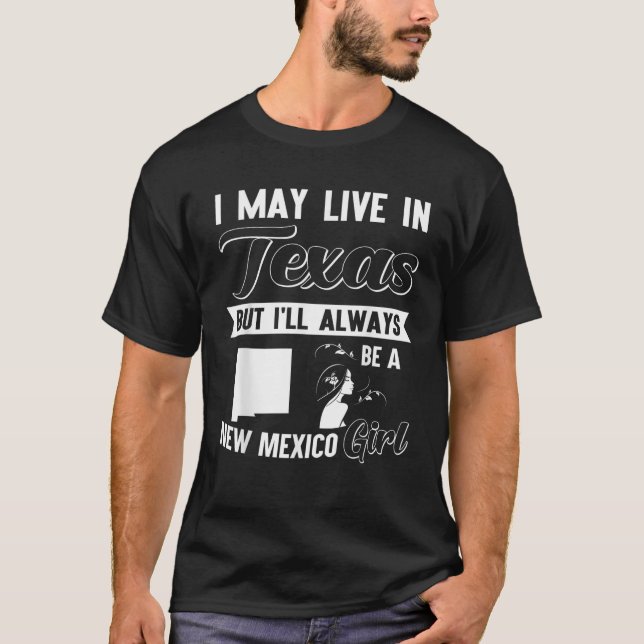 Camiseta Amor NM TX Apenas uma Menina seja uma Nova Mexican (Frente)
