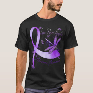Camiseta Amor Nunca Esquece Alzheimer Sensibiliza Dragonfly