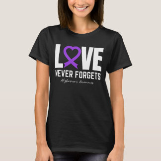 Camiseta Amor nunca esquece demência Alzheimer consciência