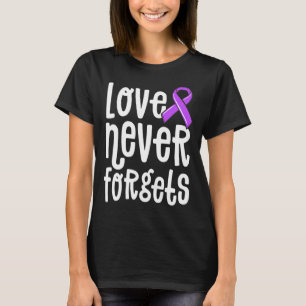 Camiseta Amor Nunca Esquece Memórias Importam Alzheimer Fim
