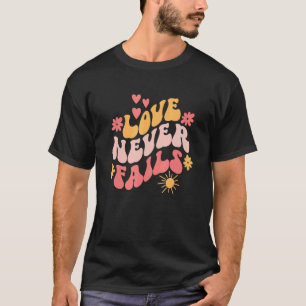 Camiseta Amor Nunca Falha Bíblia Cristã Passagem 1 Corinto