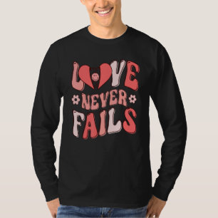 Camiseta Amor Nunca Falha Positividade Cita Palavras Estéti