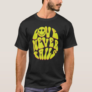 Camiseta Amor Nunca Falha Positividade Cita Palavras Estéti