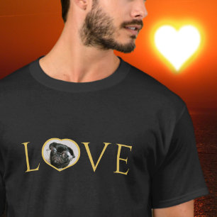 Camiseta Amor O é uma fotografia de coração personalizada