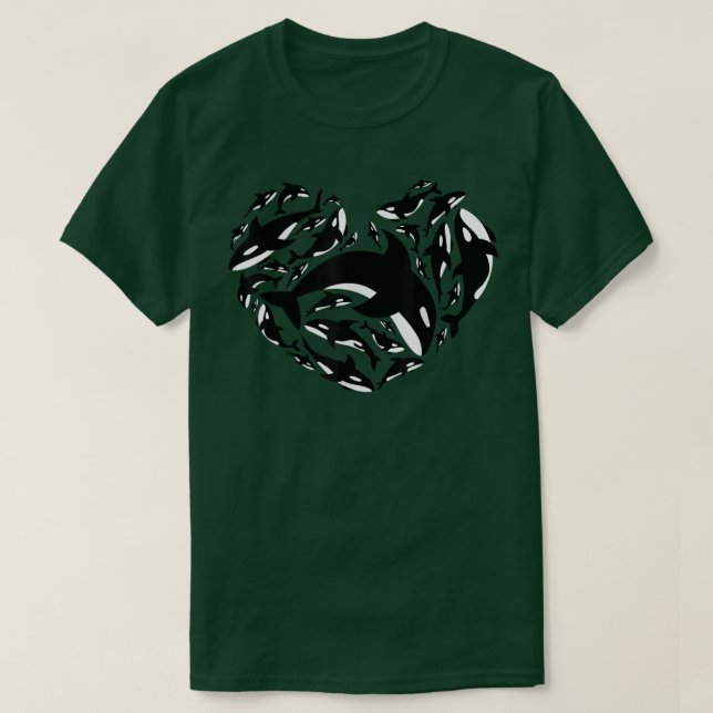 Camiseta Amor Orca Oferece Baleia Assassina (Frente do Design)