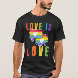 Camiseta Amor Orgulho LGBTQ Gay Lésbica Bi Trans