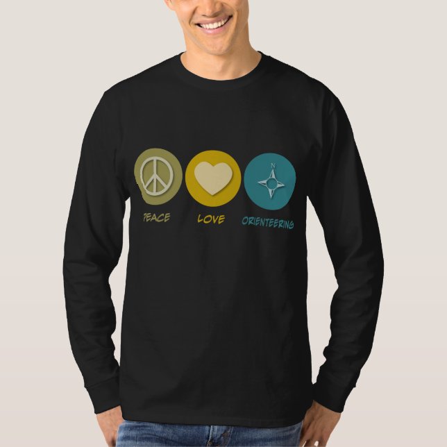Camiseta Amor Orienteering da paz (Frente)