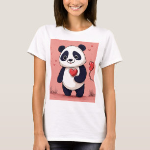 Camiseta 'Amor ou Não', "Panda Bonita' - Adorável