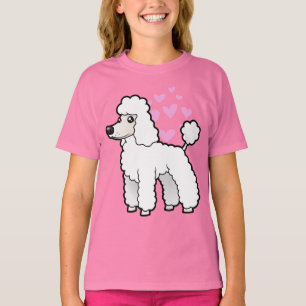 Camiseta Amor padrão/da miniatura/brinquedo caniche