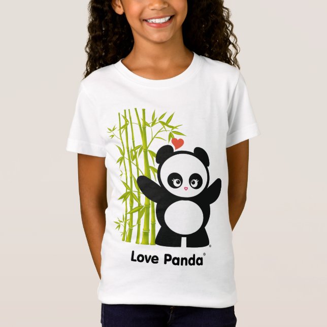 Camiseta Amor, Panda®, Crianças Feitas Roupa (Frente)