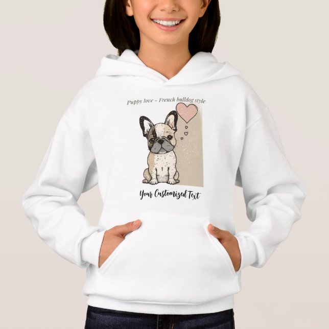 Camiseta Amor pãozinho - Camisa-T, estilo de cão-touro fran (Frente)