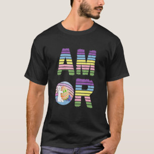 Camiseta Amor Páscoa Amor Coelhinho Feliz Caçando Ovos Past