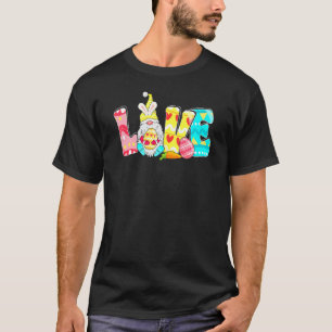 Camiseta Amor Páscoa Gnomo Ovo Caçando Páscoas Engraçadas H