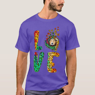 Camiseta Amor Pastor Australiano Cão Engraçado Girassol Tie