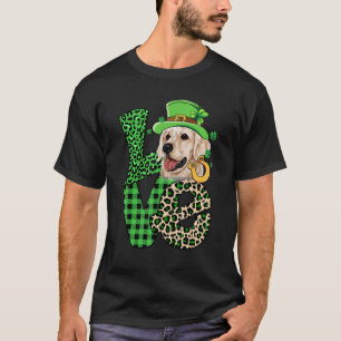 Camiseta AMOR Patrick Dia Golden Retriever Dia de São Patrí