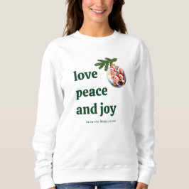 Camiseta Amor Paz Alegria Natal Mulheres Floresta Verde Cas