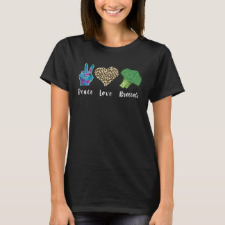 Camiseta Amor Paz Broccoli Vegetariano Leopard Heart Brocc