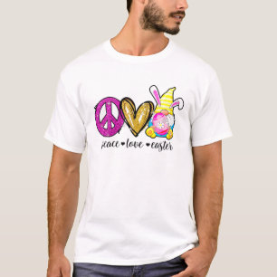 Camiseta Amor Paz Coelhinha Mulheres Crianças Páscoa Todd