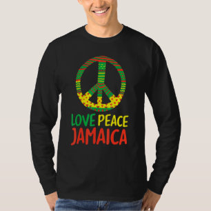 Camiseta Amor Paz Jamaica Sinal de Paz Reggae Vintage Jamai