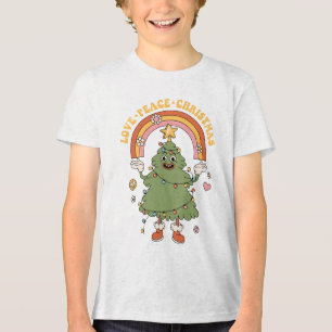 Camiseta Amor, Paz, Natal - Um Feriado de Groovy