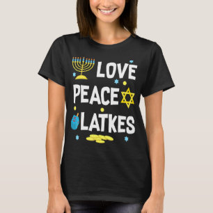 Camiseta Amor Paz Trava Hanukkah Chanukah Engraçado Judeu