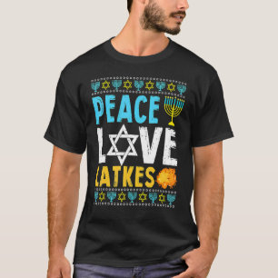 Camiseta Amor Paz Trava Hanukkah Chanukah Judeu