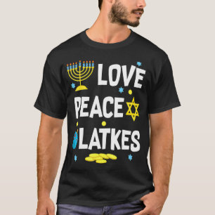 Camiseta Amor Paz Trava Hanukkah Chanukah Judeu