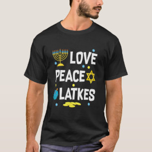 Camiseta Amor Paz Trava Hanukkah Chanukah Judeu