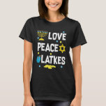 Camiseta Amor Paz Trava Hanukkah Chanukah Judeu<br><div class="desc">Amor Paz Trava Hanukkah Chanukah Judeu.</div>