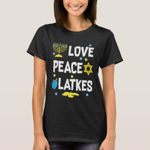 Camiseta Amor Paz Trava Hanukkah Chanukah Judeu