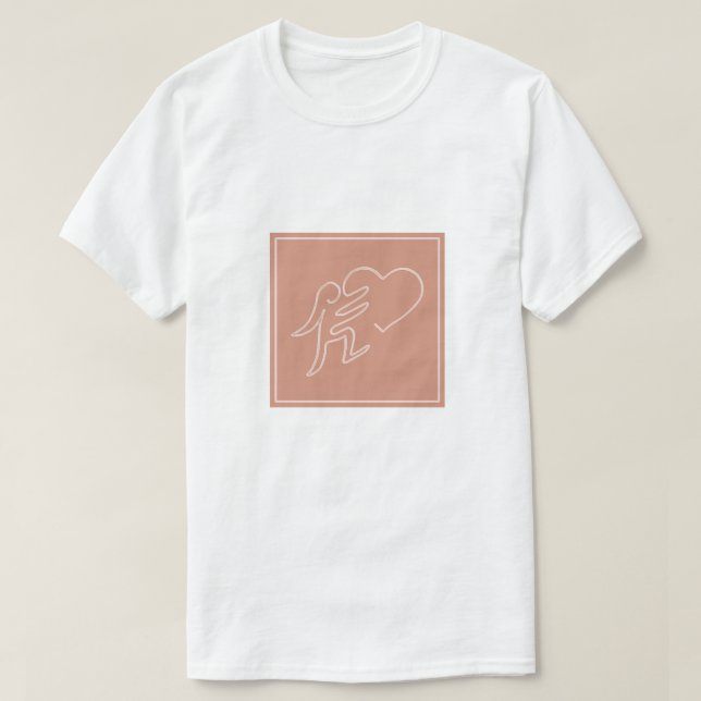CAMISETA AMOR (PEACH) (Frente do Design)