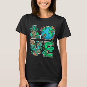 Camiseta Amor pela natureza no dia da Terra eco-friendly am