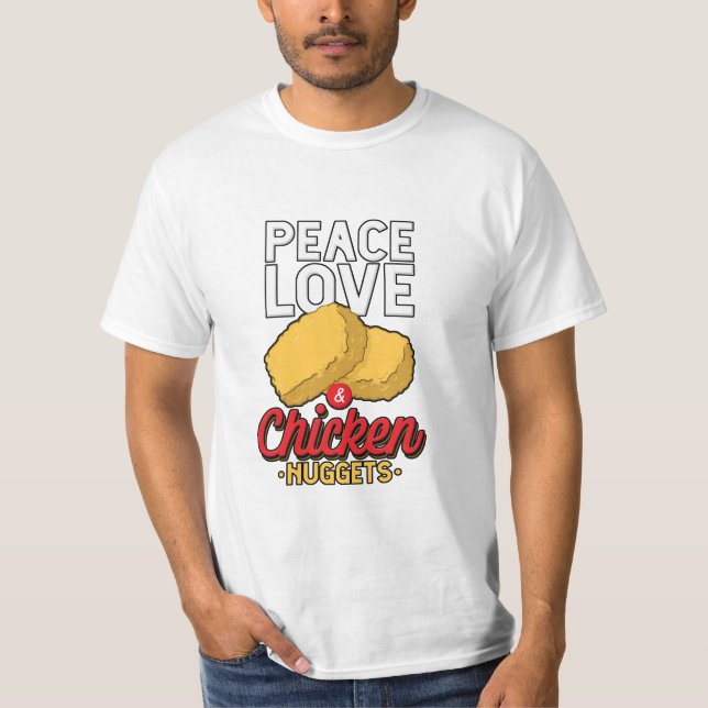 Camiseta Amor Pela Paz E Frango Nuggen Fried Lover (Frente)