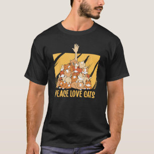 Camiseta Amor pela Paz Gatos Animais Pets Gato Gato Gato Ga