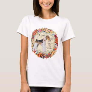 Camiseta Amor pelo Fox Terrier de Pelo de Arame
