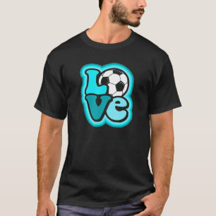 Camiseta Amor pelo Futebol para Garotas Adolescentes & Mulh