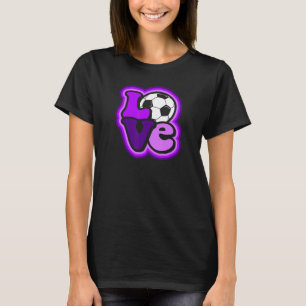 Camiseta Amor pelo Futebol para Meninas Adolescentes & Mulh