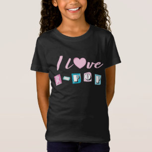Camiseta Amor pelo K-pop fã de música coreana black pink bl