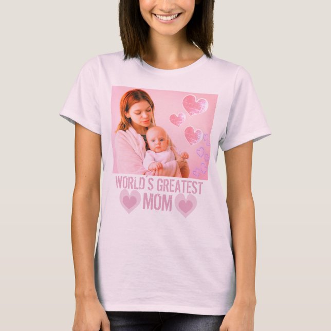Camiseta amor personalizado de foto e texto (Frente)
