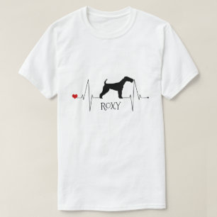 Camiseta Amor personalizado do Fox Terrier meu batimento