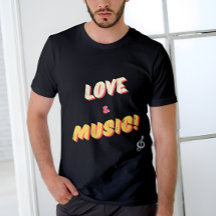 Amor personalizado e música! Tee 🎼