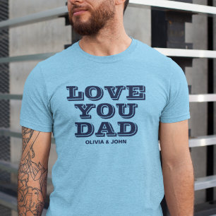 Camiseta Amor Personalizado Você Pai Dia de os pais Azul