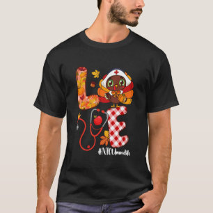 Camiseta Amor Peru Dia de Ação de Graças Enfermeira UTI Neo