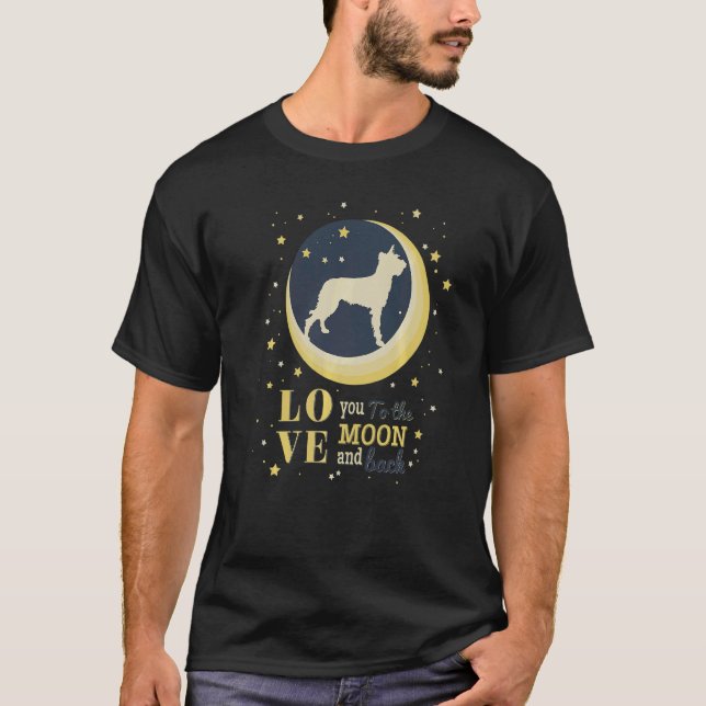 Camiseta Amor Picardy Shepherd Berger Picard À Lua (Frente)